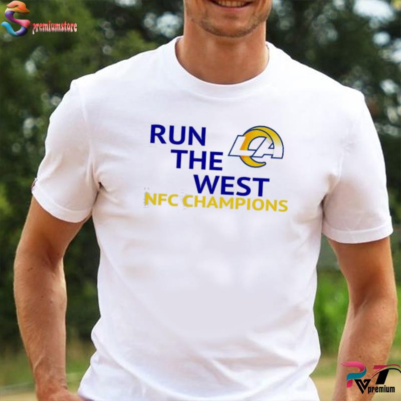 Run the west los angeles rams 2022 nfc west division championship shirt,  hoodie, sweater, long sleeve and tank top