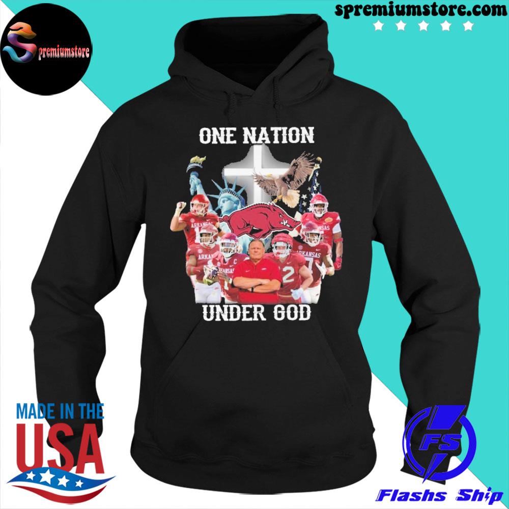 ArKansas team player one nation under god s hoodie-black