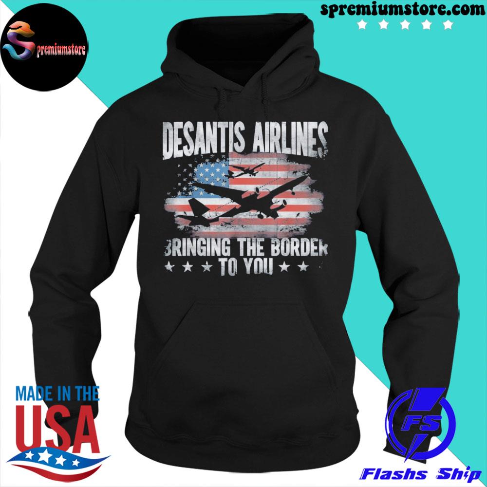 Desantis airlines vintage bringing the border to you s hoodie-black