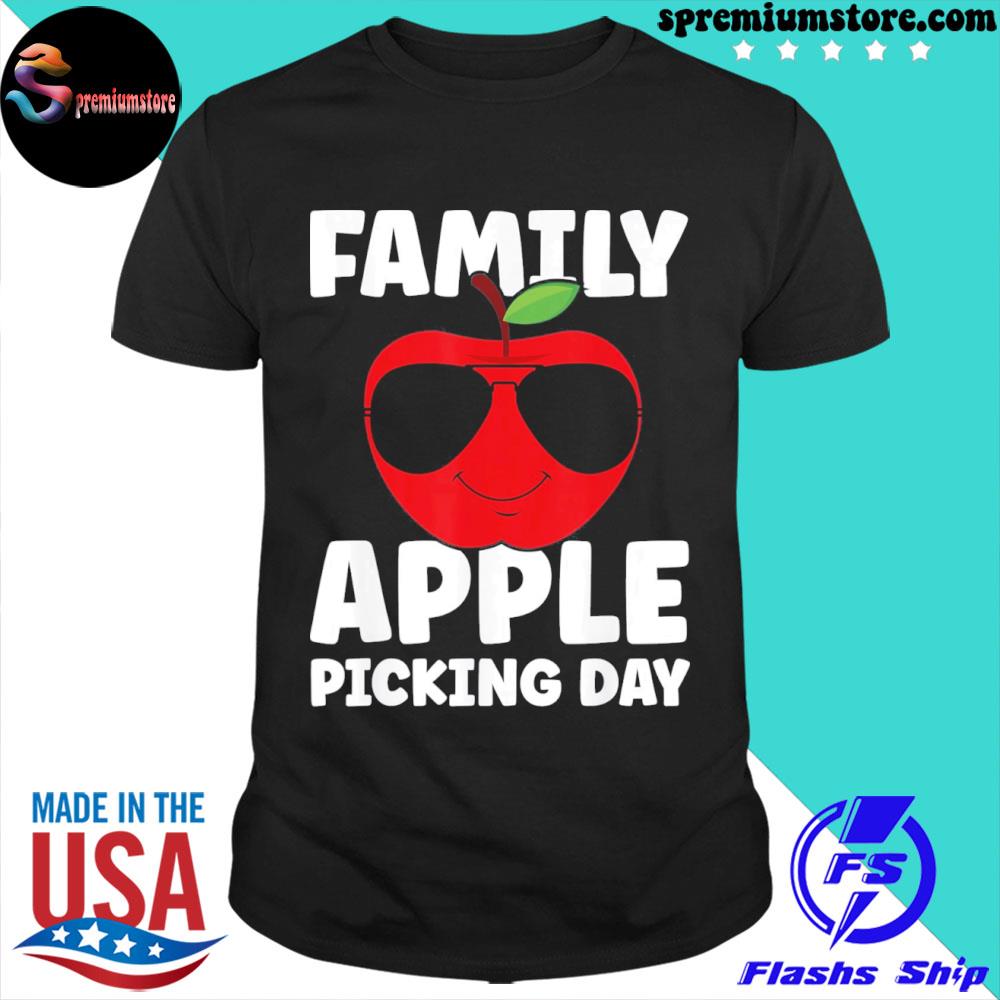 Family apple picking day shirt