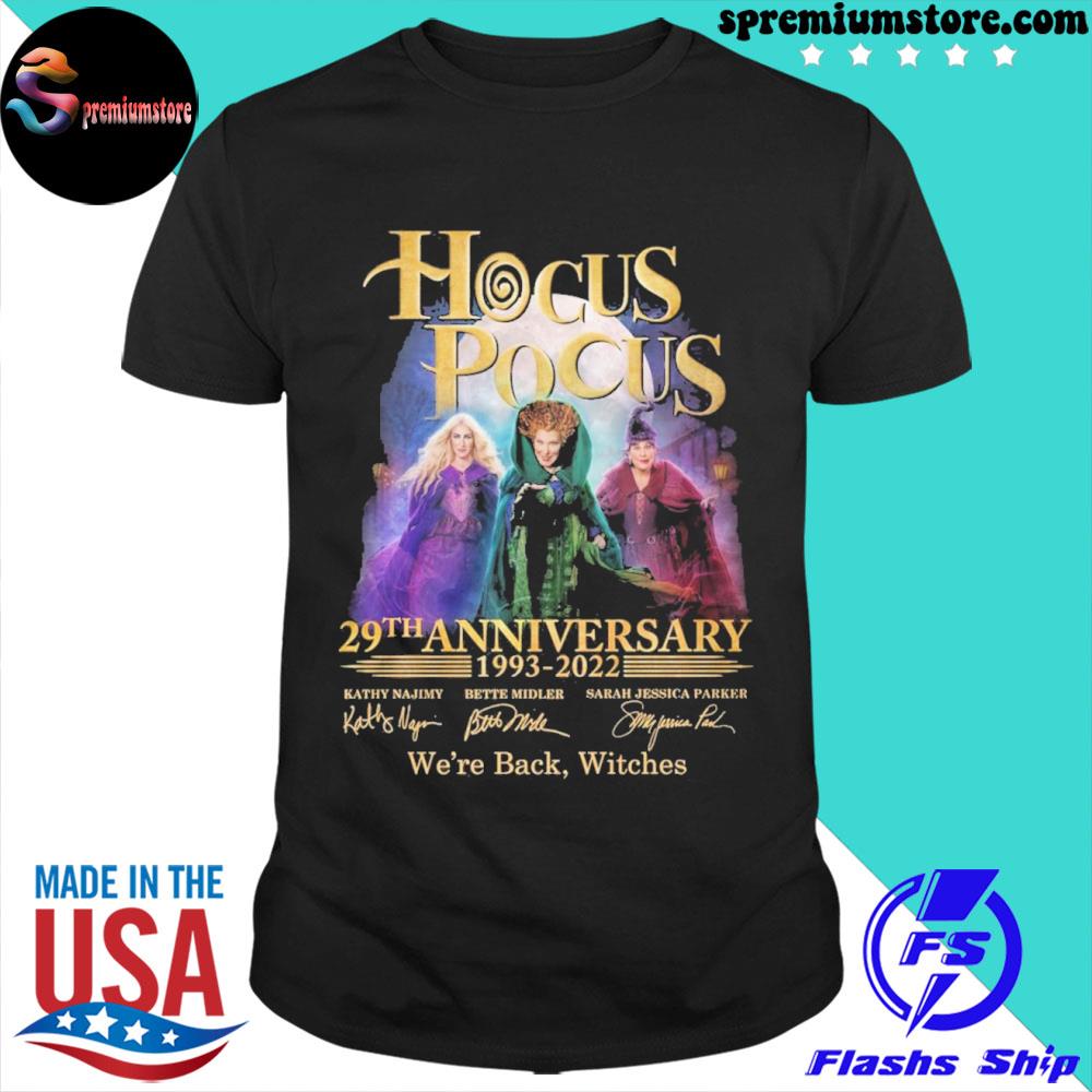 Hocus pocus halloween 29th anniversary 1993 2022 we're back witches signature shirt