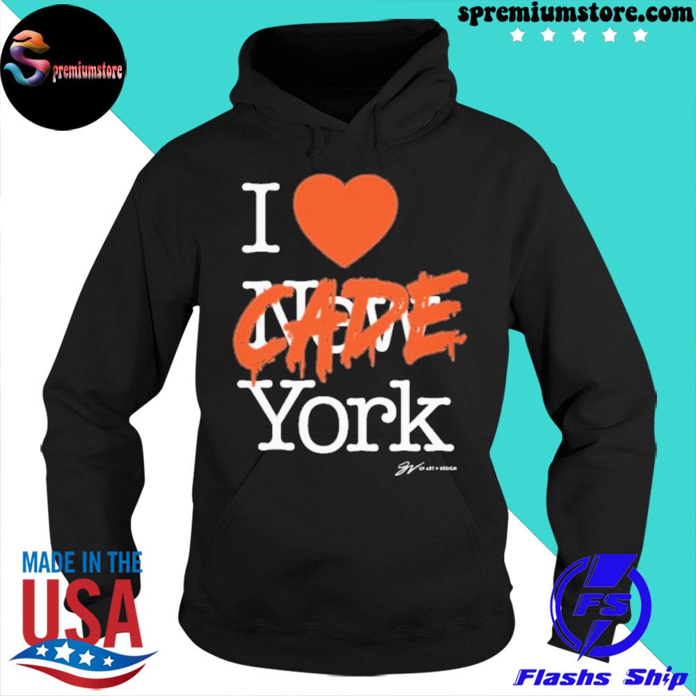 I Love Cade New York Shirt hoodie-black