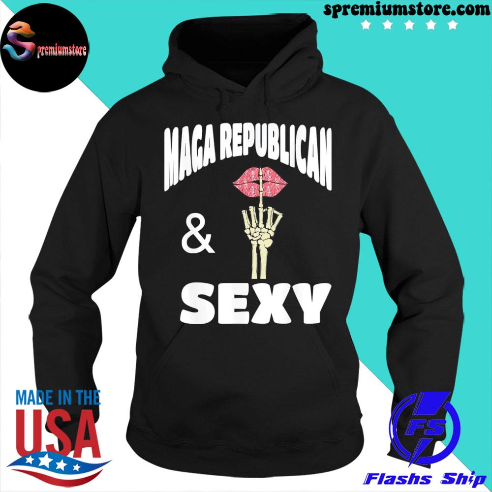 Maga republican and sexy with pouty lips s hoodie-black