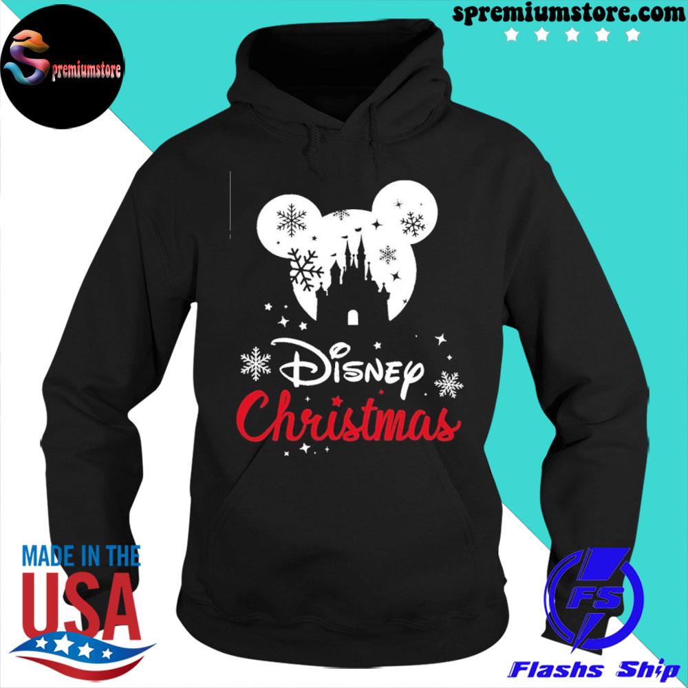 Mickey mouse head merry Christmas disney Christmas s hoodie-black