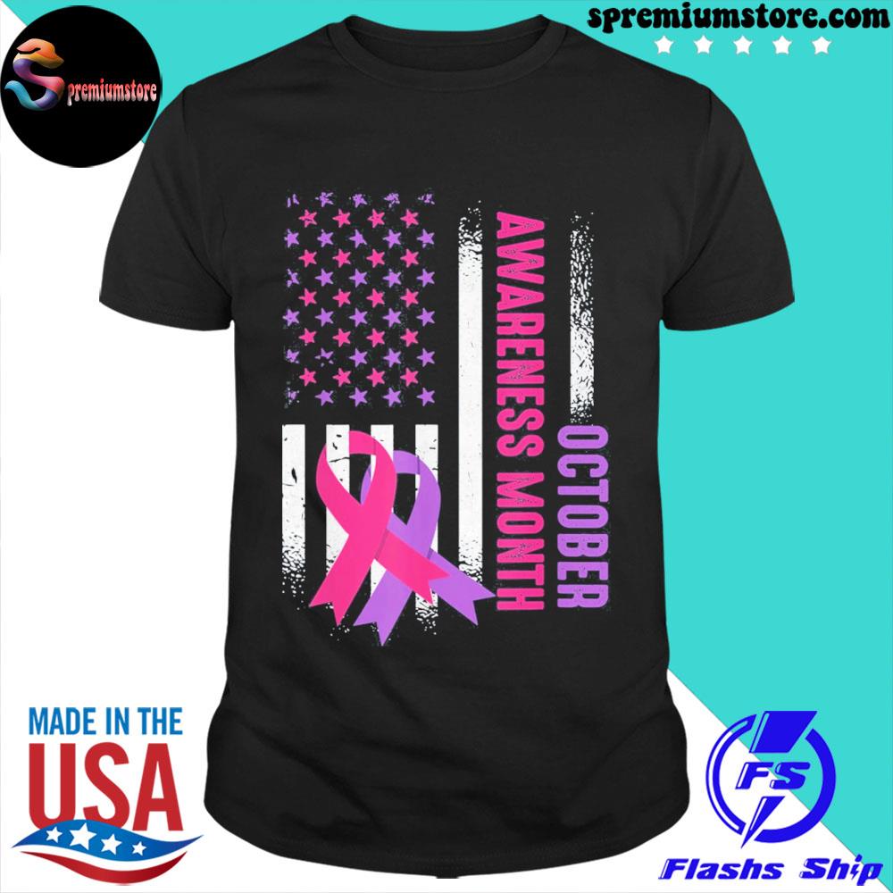 October breast cancer and domestic violence awareness month shirt