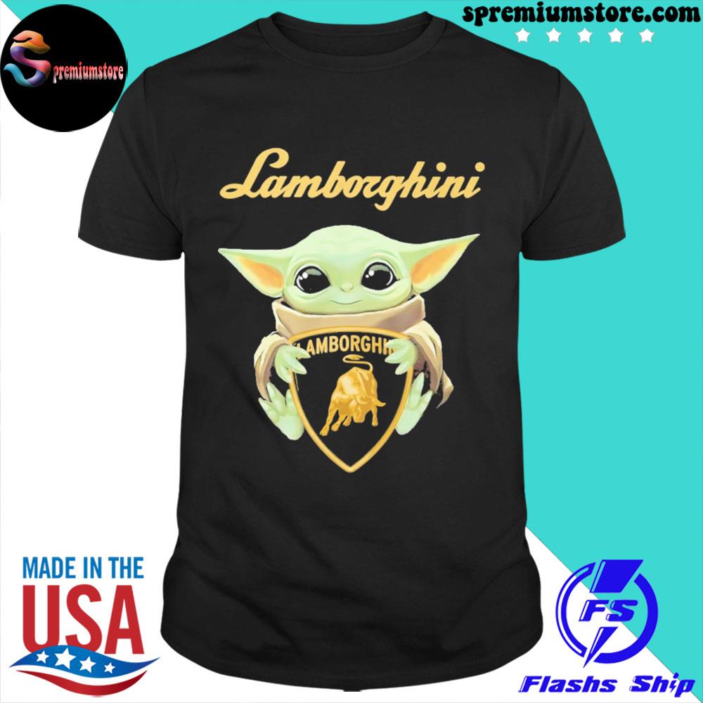 Official baby Yoda hug lamborghinI logo be your best shirt