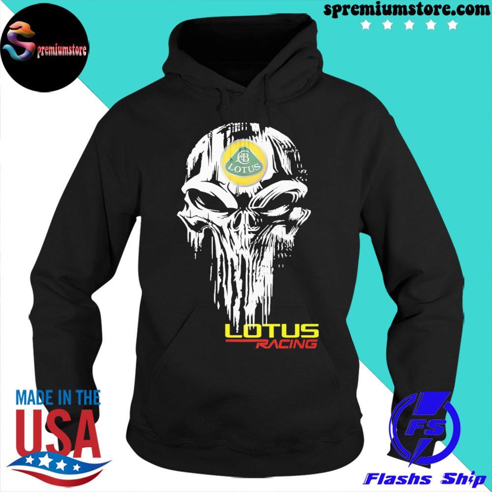 Official skull lotus logo racing s hoodie-black