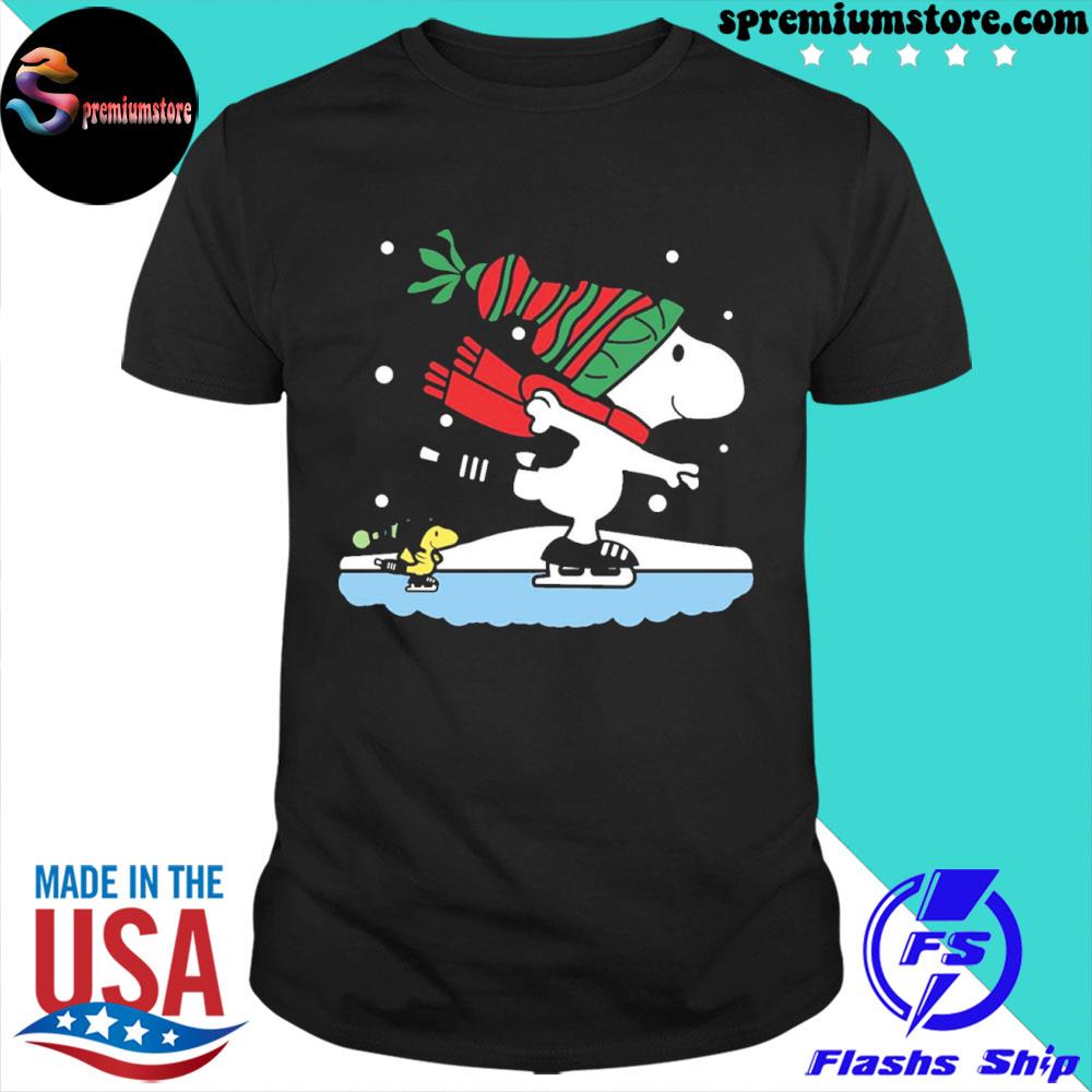Official snoopy Ice Skating Snoopy Christmas Shirt