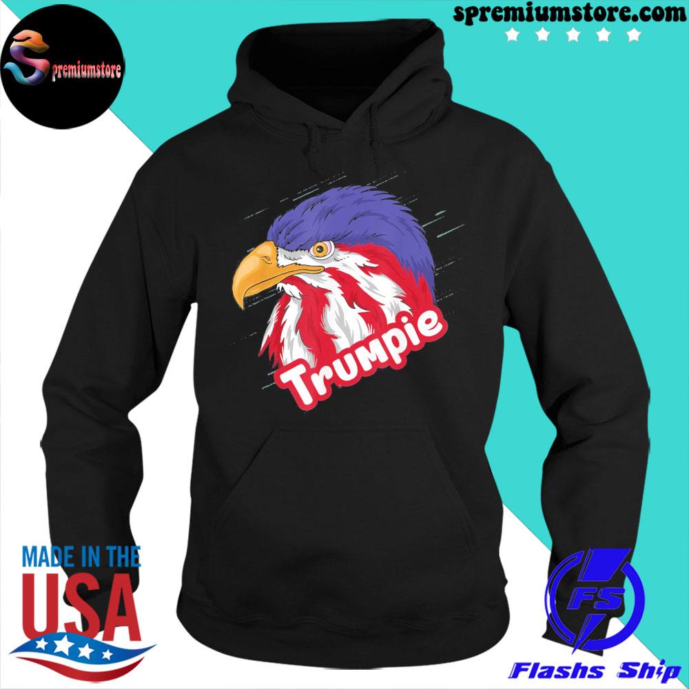 Official trumpie antI Biden American eagle flag s hoodie-black
