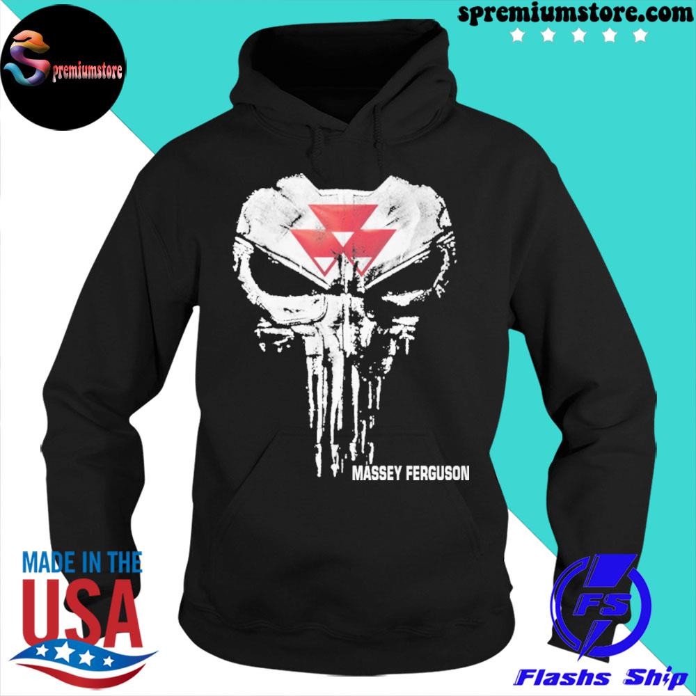 Skull massey ferguson logo American s hoodie-black