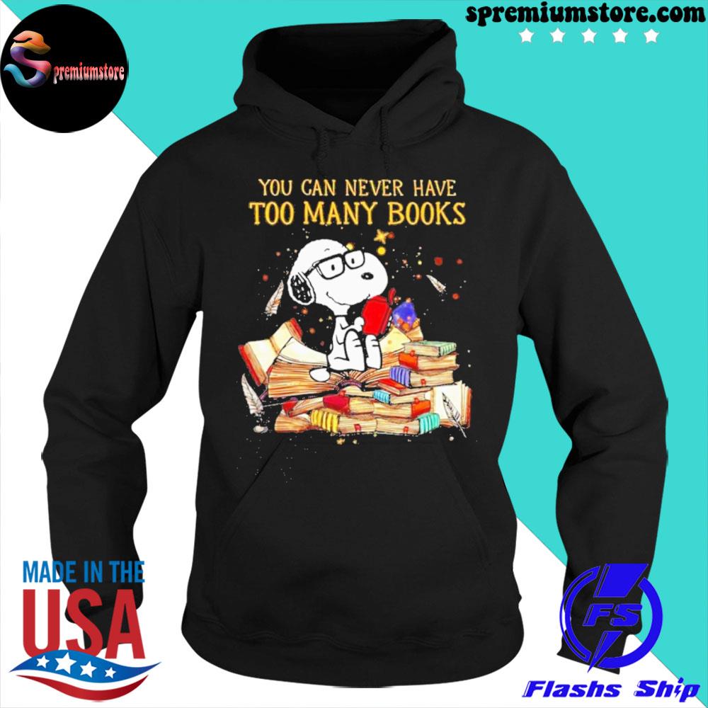 Snoopy you can never have too many books s hoodie-black