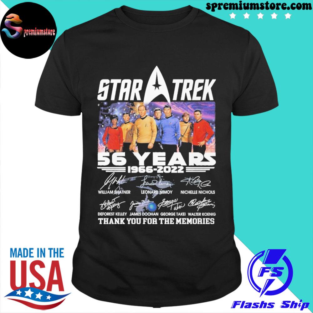 Star Trek 56 years 1966 2022 thank you for the memories signatures shirt