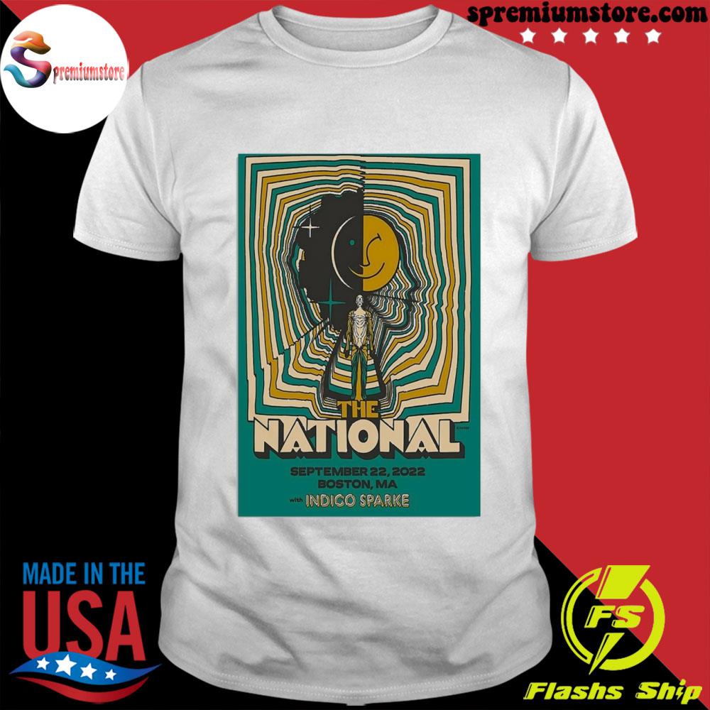 The National September 22-2022 Boston Ma With Indico Sparke Blue Poster shirt