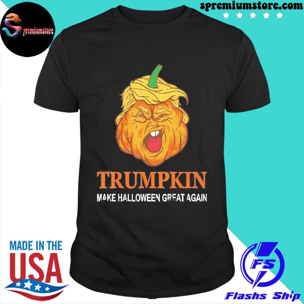USA Flag Trumpkin Make Halloween Great Again Funny Pumpkin Shirt