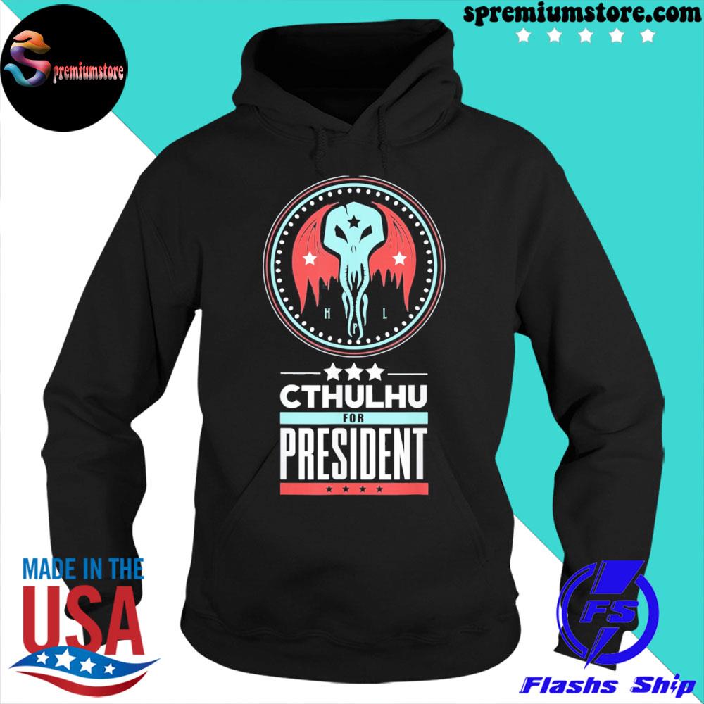 Vote cthulhu for president sarcastic political satire s hoodie-black