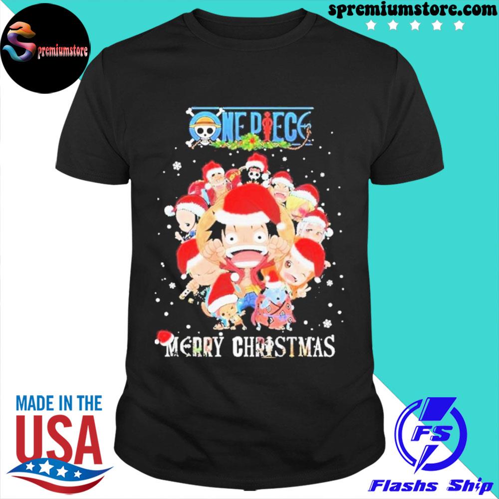 Official one Piece Chibi Characters Santa Hat Merry Christmas Sweatshirt