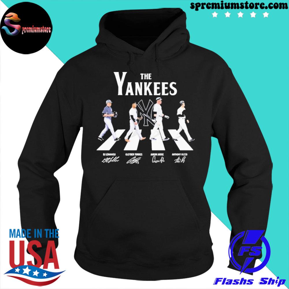 Official the Yankees Abbey Road 2022 Alcs Postseason Signatures Shirt hoodie-black