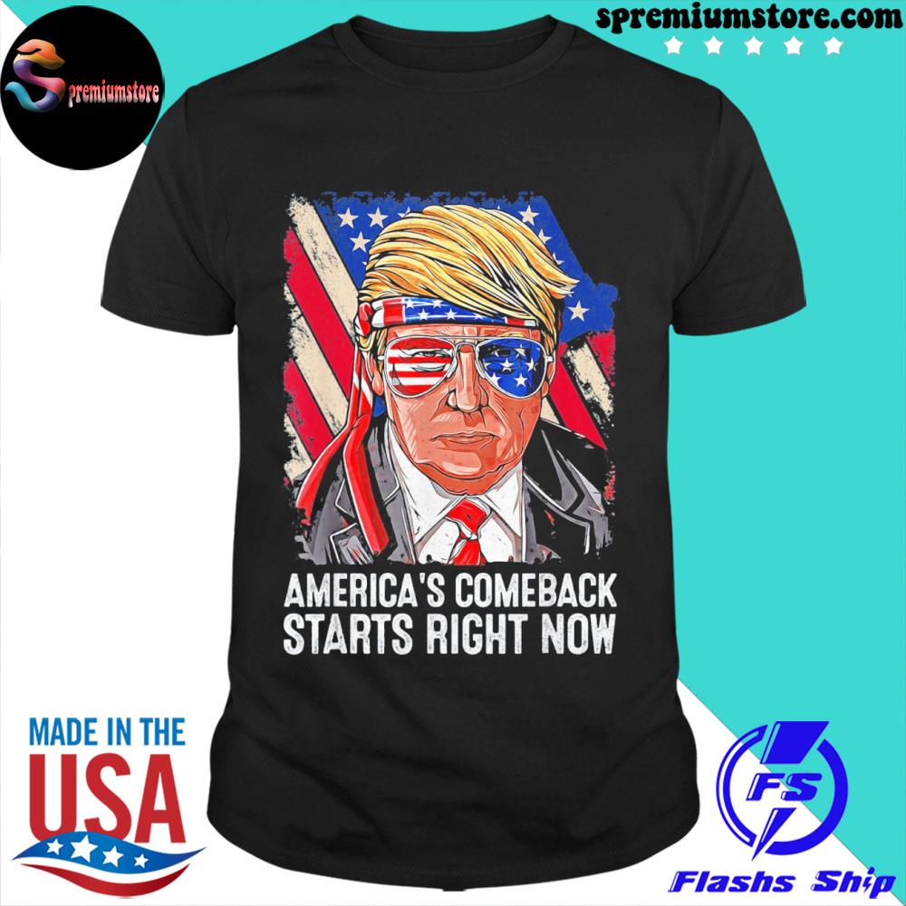 Official america's comeback starts right now support Trump 2024 retro shirt