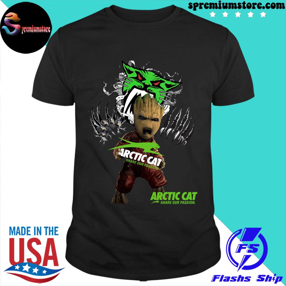 Official baby Groot Hug Arctic Cat Share Our Passion Shirt