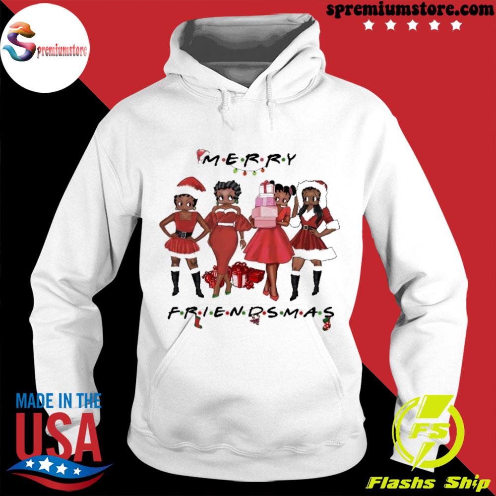 Official betty boop merry friendsmas Christmas sweats hodie-white