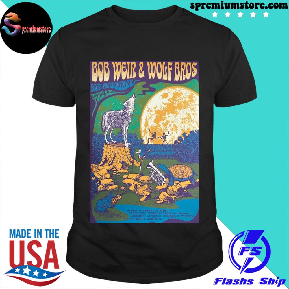 Official bob Weir & Wolf Bros 2022 Tour Poster shirt