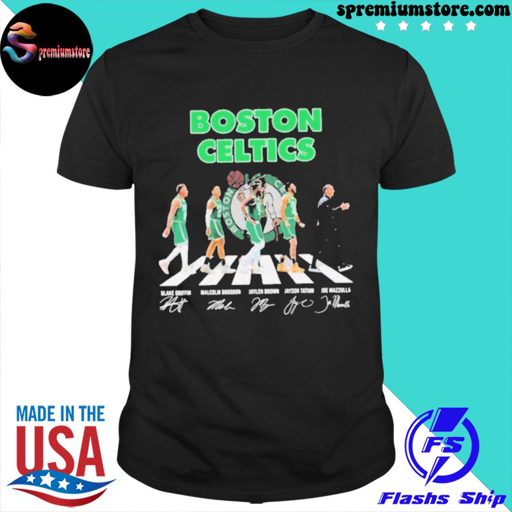 Official boston Celtics Abbey Road Basketball Team Signatures Shirt