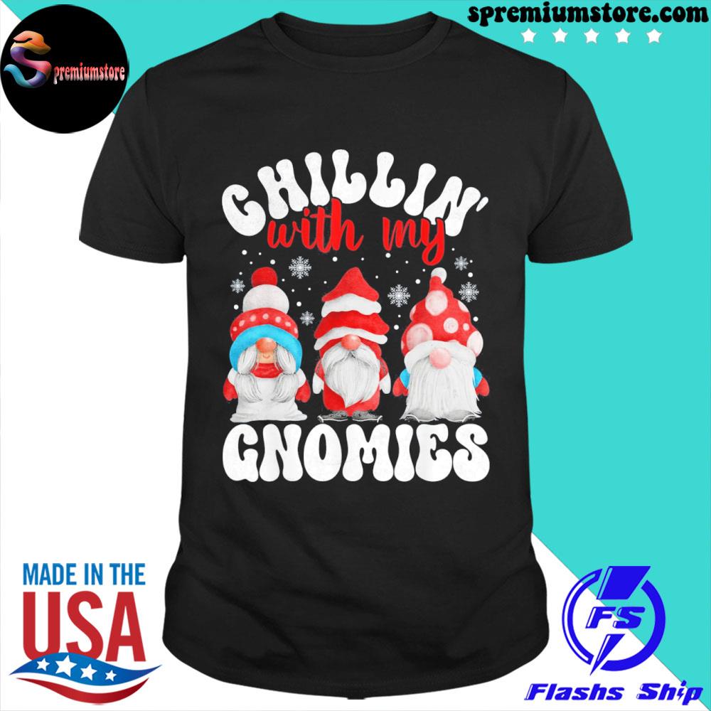 Official chillin With My Gnomies Matching Family Christmas Gnome T-Shirt