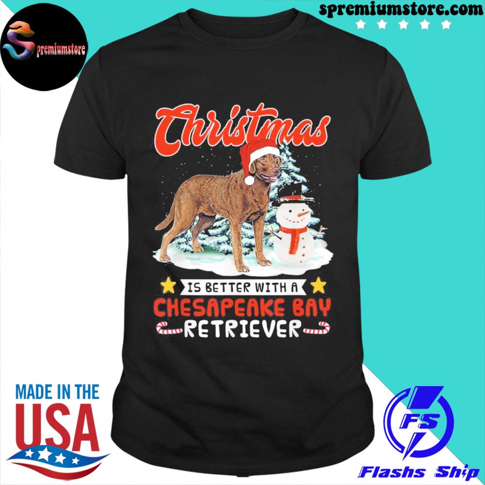 Official christmas Is Better With A Chesapeake Bay Retriever Tree Shirt