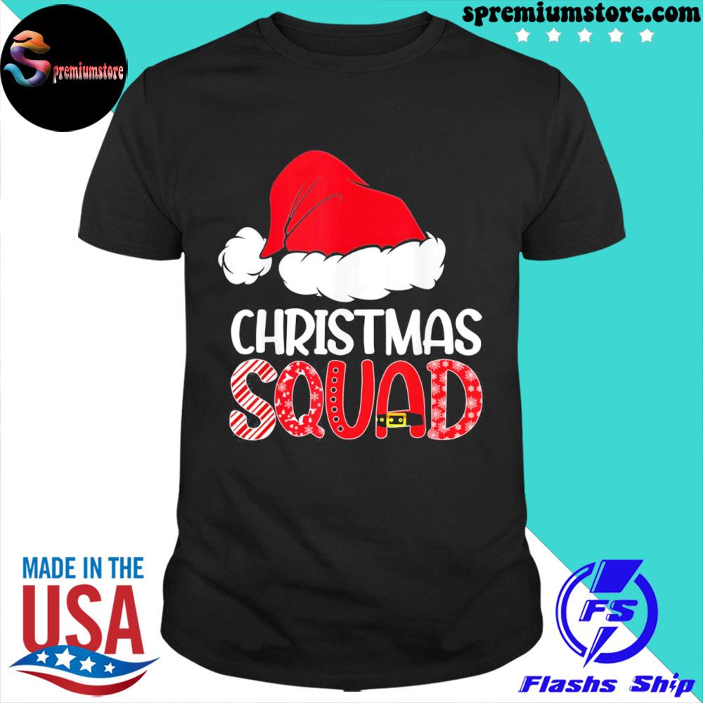 Official christmas Squad Family Group Matching Shirts Santa Hat Xmas T-Shirt