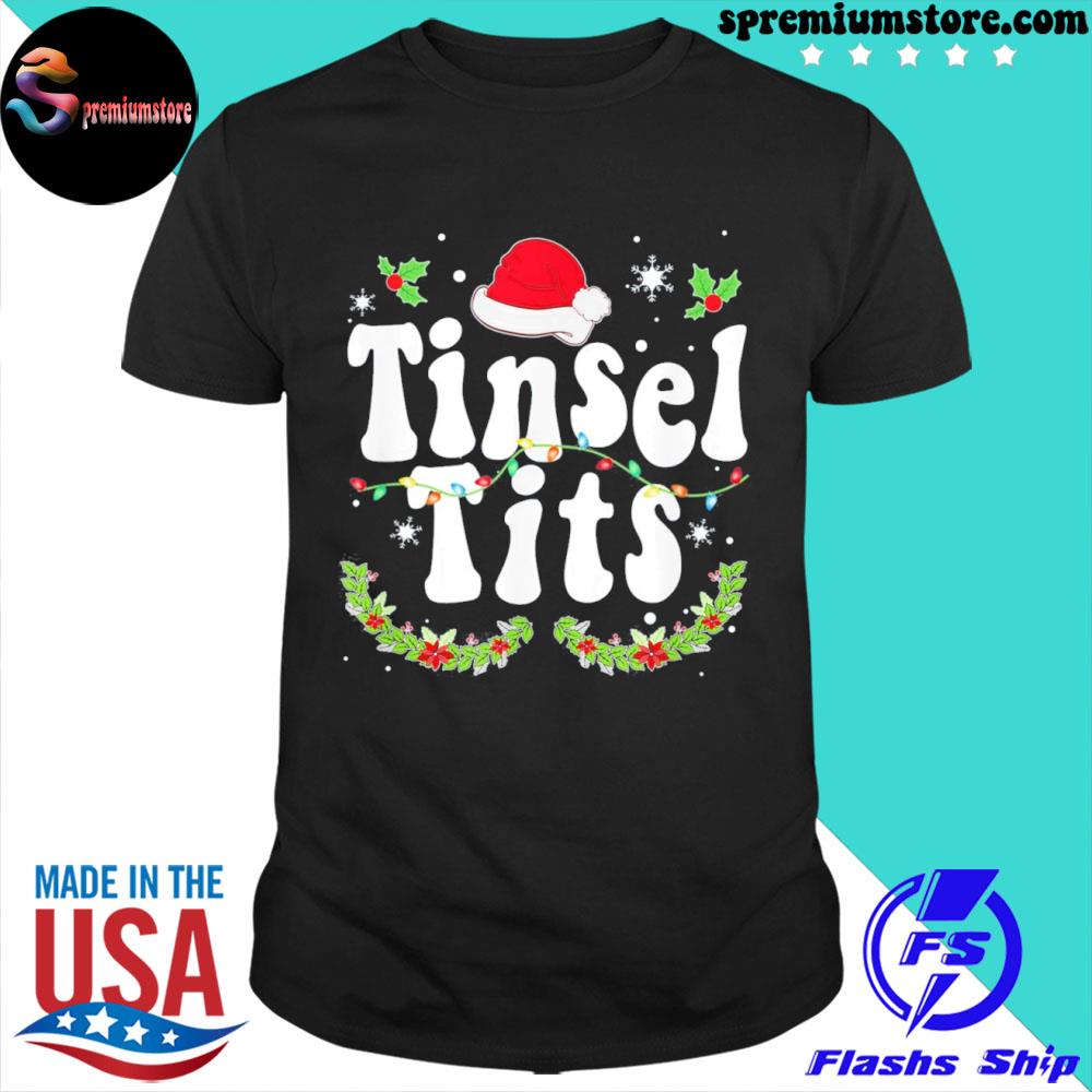 Official couple Christmas jingle balls tinsel tits shirt