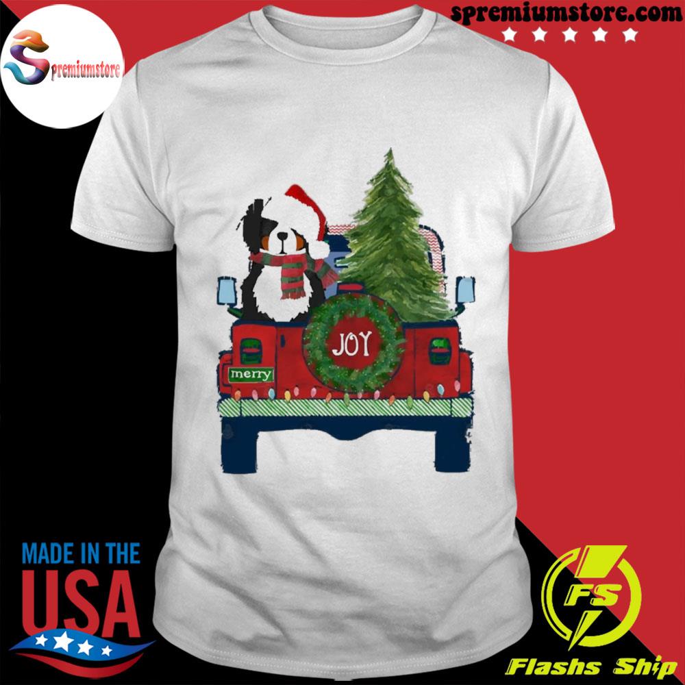 Official cute bernese mt dog Christmas jeep Sweatshirt
