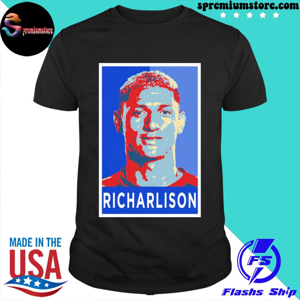 Official graphic soccer player richarlison everton artwork shirt