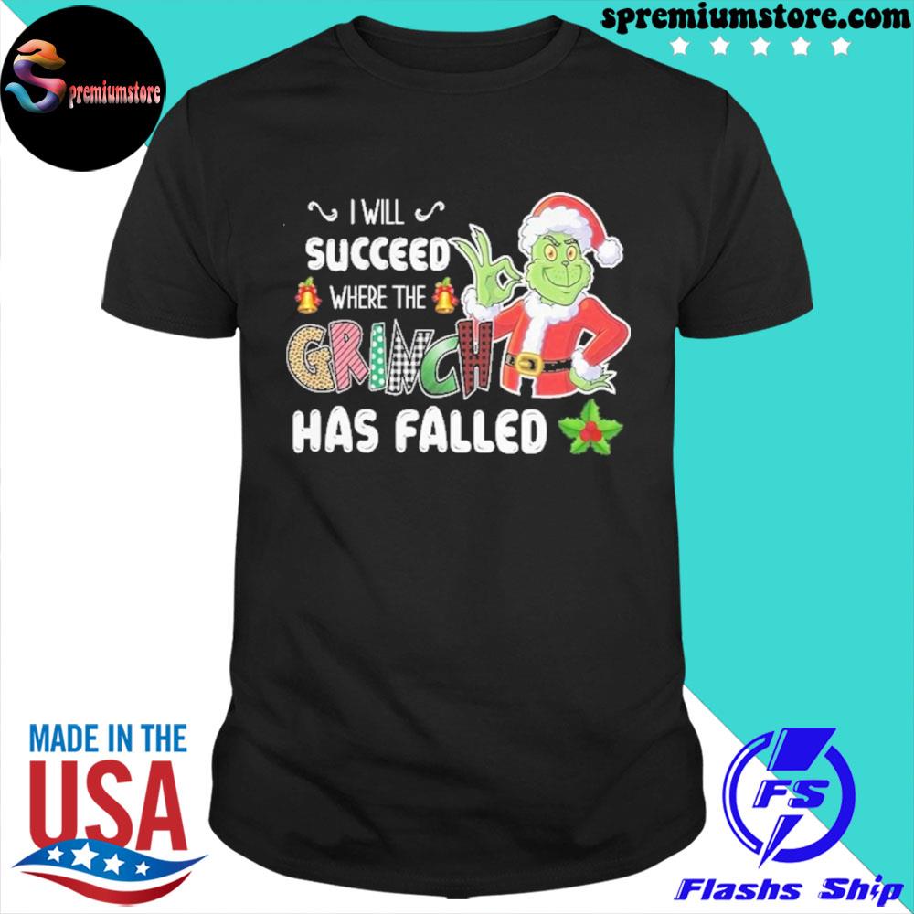Official grinch I will succeed where the grinch Ugly Christmas sweatshirt