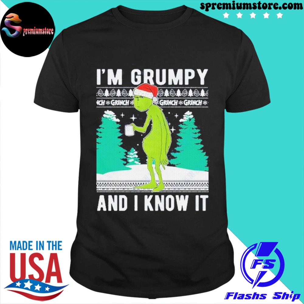Official grinch I'm grumpy and I know it Ugly Christmas sweater