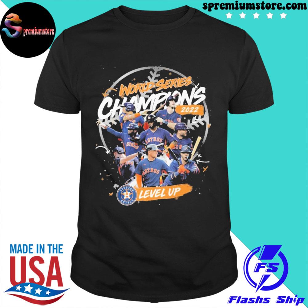 Official houston astros world series champions 2022 level up shirt