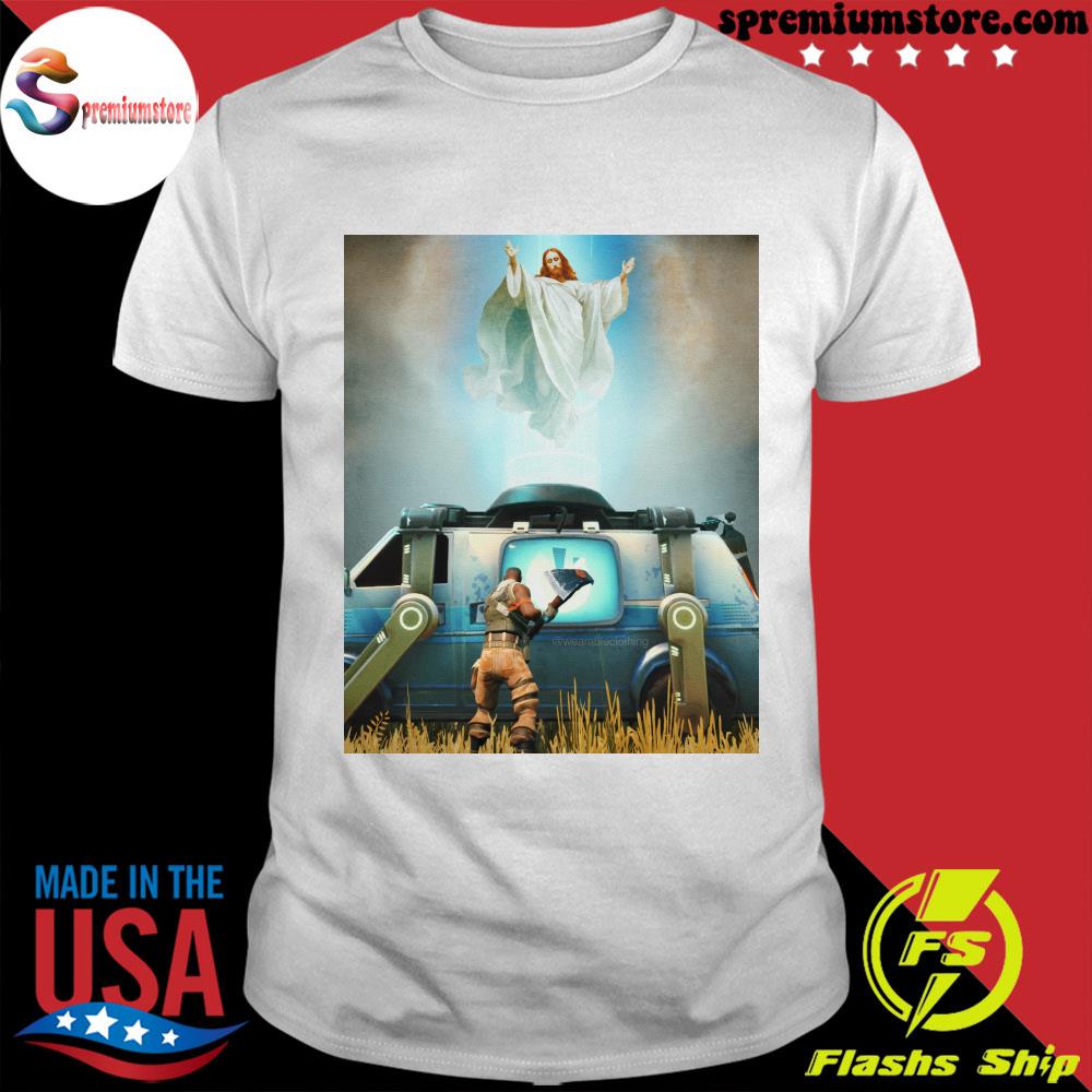 Official jesus resurrection x fortnite t-shirt