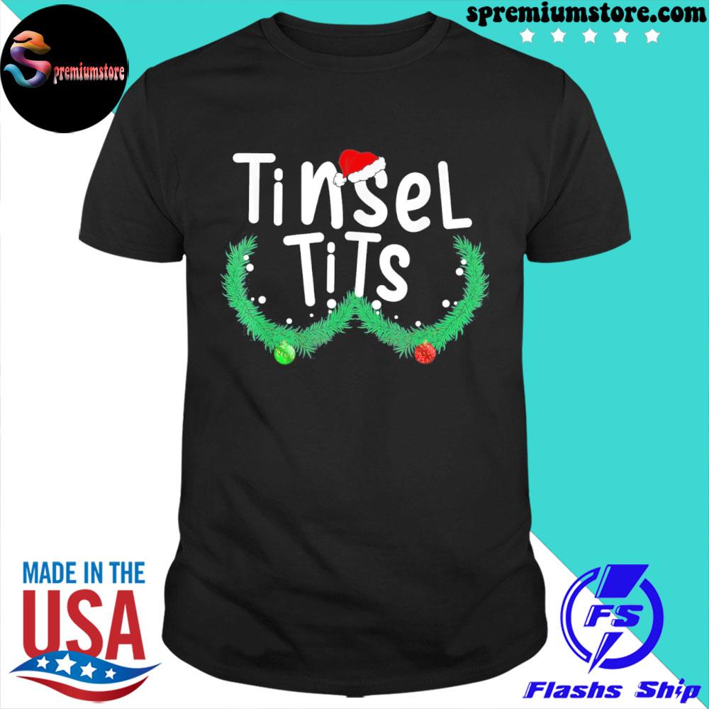 Official matching Christmas tinsel tits and jingle balls shirt