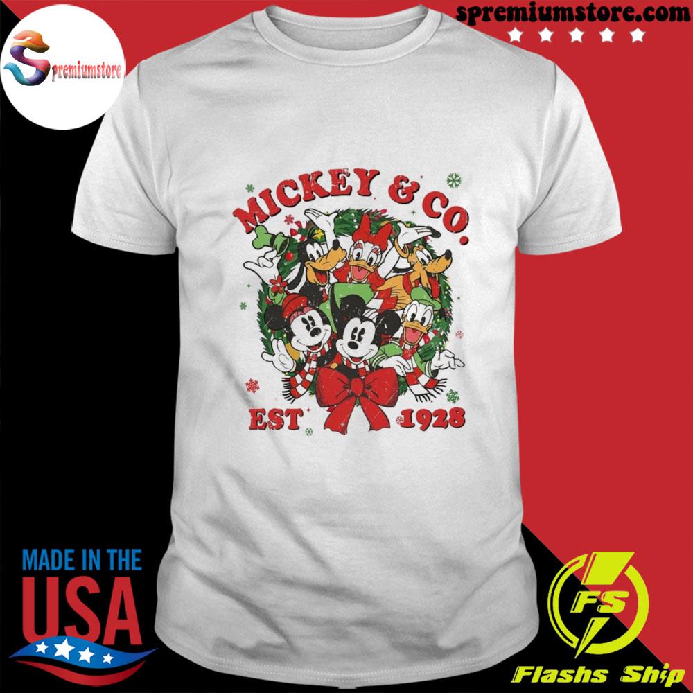 Official mickey and Friends Co EST 1928 Custom Santa Christmas shirt