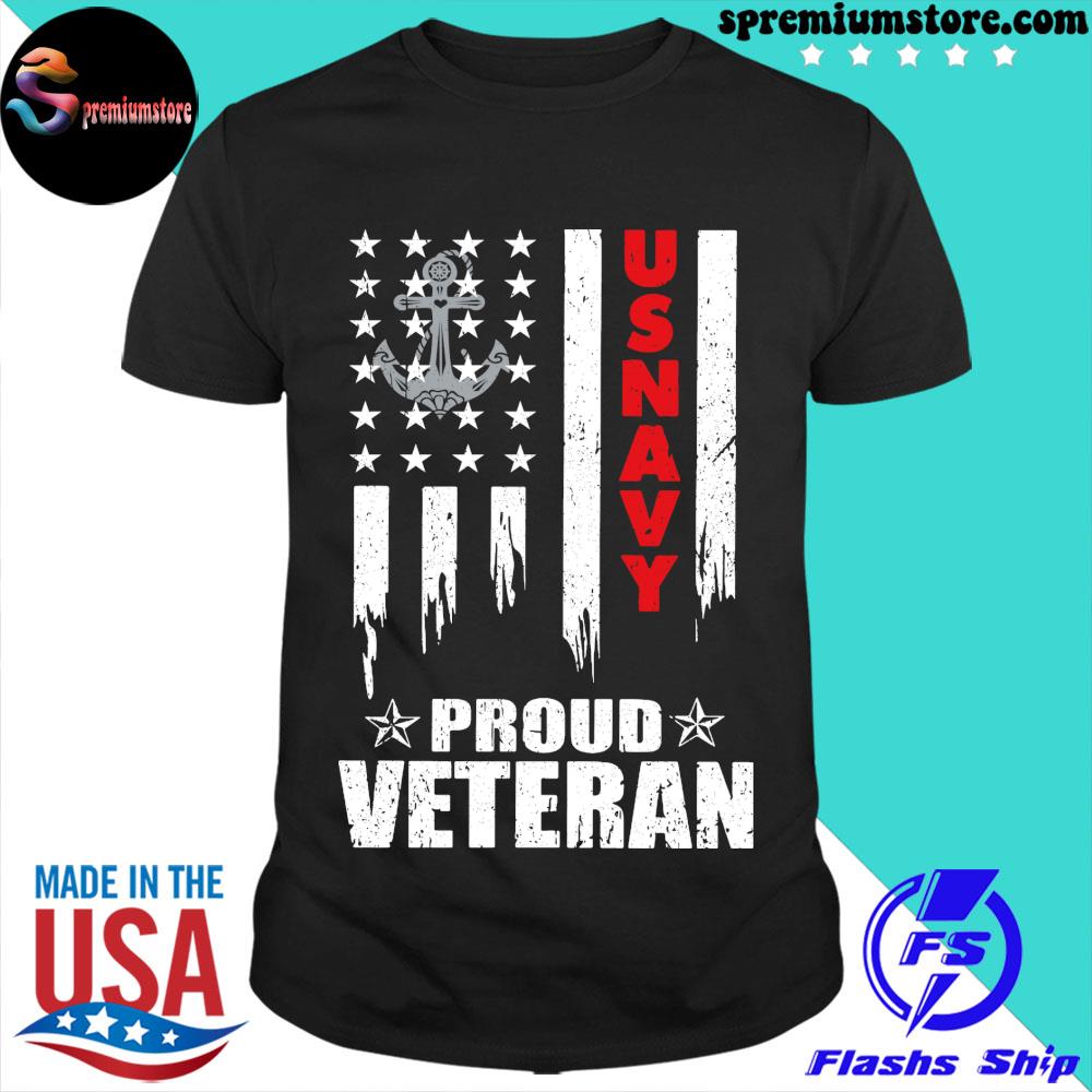 Official patriotic Us Navy Proud Veteran american flag 2024 shirt