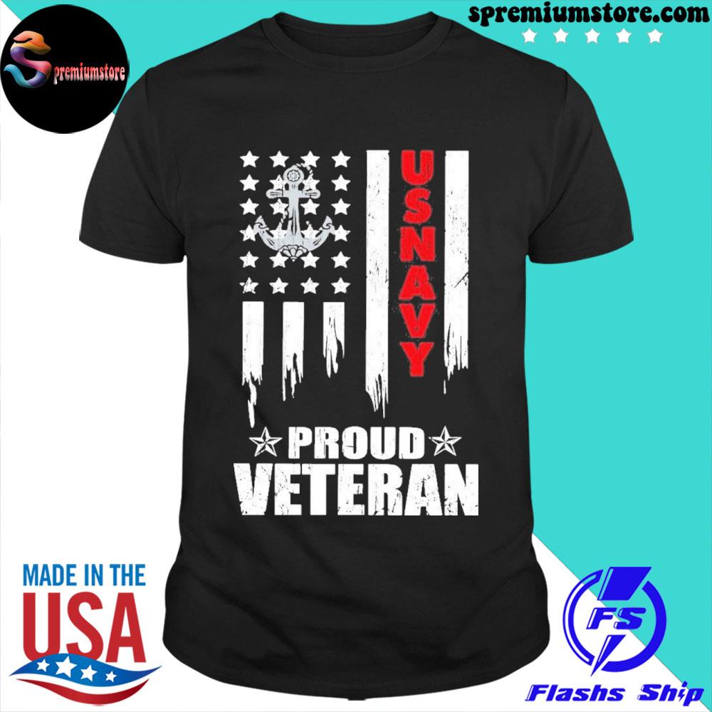 Official patriotic Us Navy Proud Veteran T-shirt