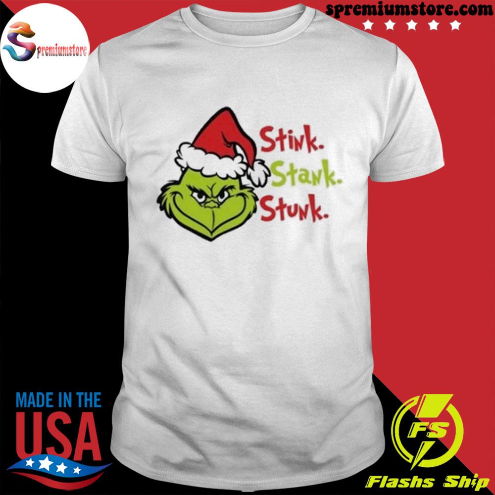 Official stink stank stunk Christmas grinch santa funny Christmas shirt