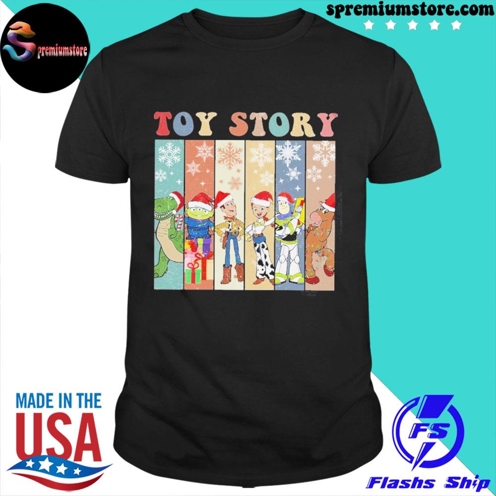 Official toy story characters group custom merry Christmas xmas lights shirt