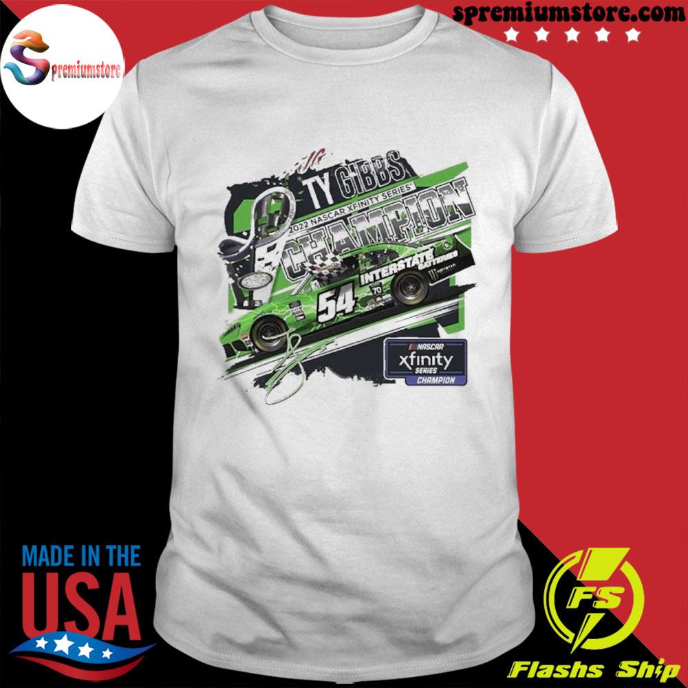 Official ty Gibbs Joe Gibbs Racing Team Collection 2022 Nascar Xfinity Series Champion T-Shirt