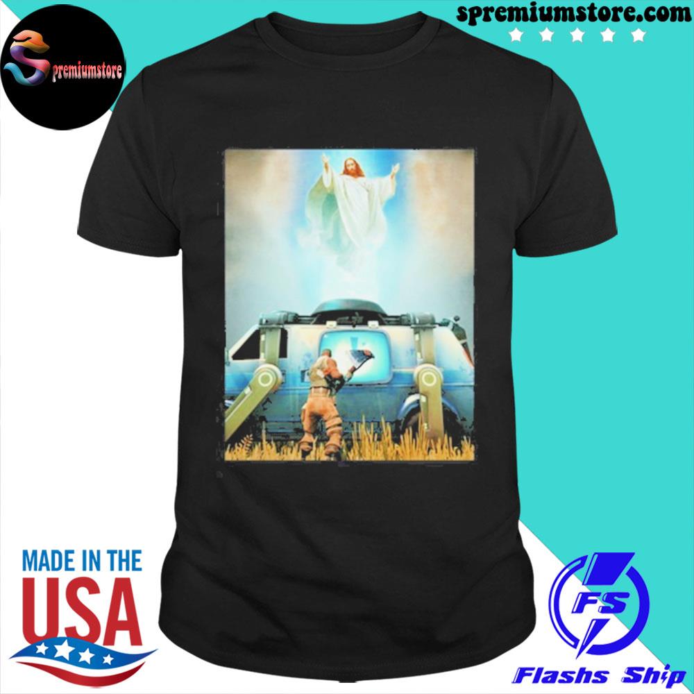 Official wearable Clothing Jesus Resurrection X Fortnite Shirt