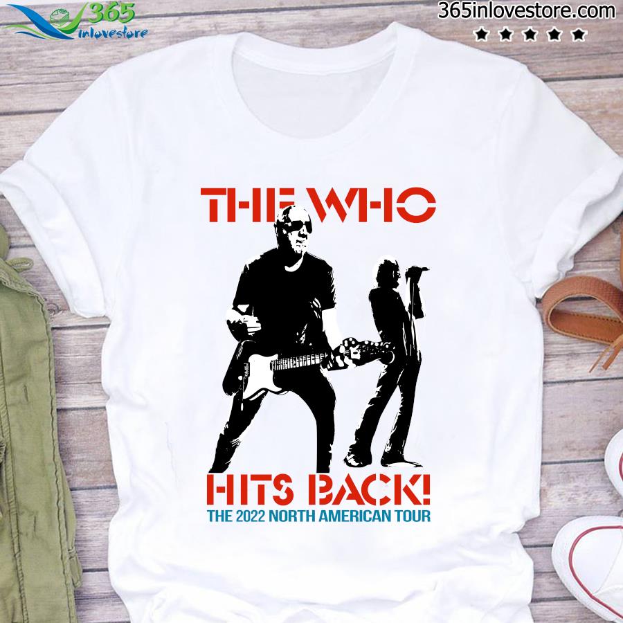 Official The Who Hits Back 2022 North American Tour T-Shirt Pink
